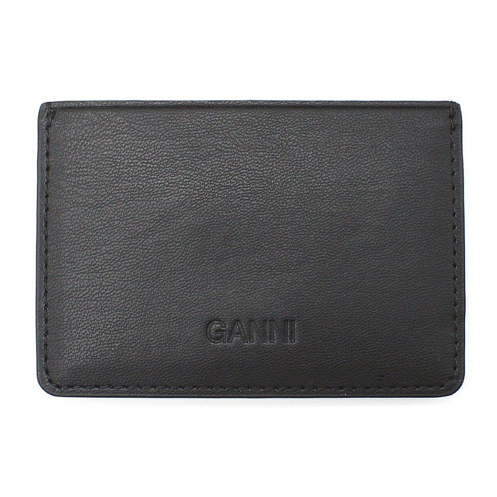 ガニー GANNI カードケース カードホルダー 薄型 A6392-099 Bou Card Holder レディース ブラック 海外正規品