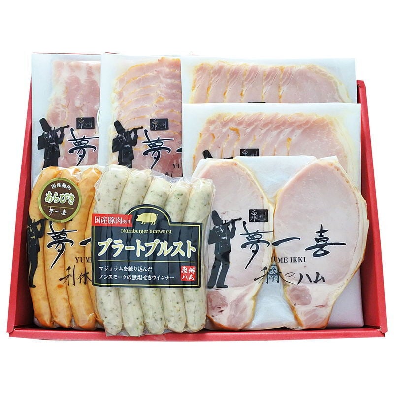 大阪 「夢一喜」 熟成ハム・ウインナー詰合せ (1980052) [お中元][お歳暮] ※送料無料(北海道・沖縄・離島への配送不可)