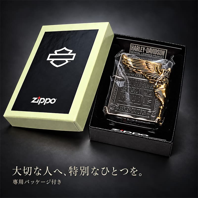 ジッポ ライター ハーレー ダビッドソン ZIPPO ブラック チタン加工 かっこいい 3面大型メタル イーグル HARLEY-DAVIDSON 日本国内限定モデル ジッポー ギフト