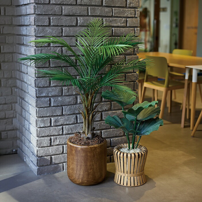 観葉植物 造花 カナリーヤシ BROWN 全高約116cm 中型 フェイクグリーン 本物そっくり おしゃれ インテリア 人工観葉植物 アーティフィシャルグリーン オフィス 店舗 ホテル 開店祝い 室内 フェニックス ヤシの木 フェイク
