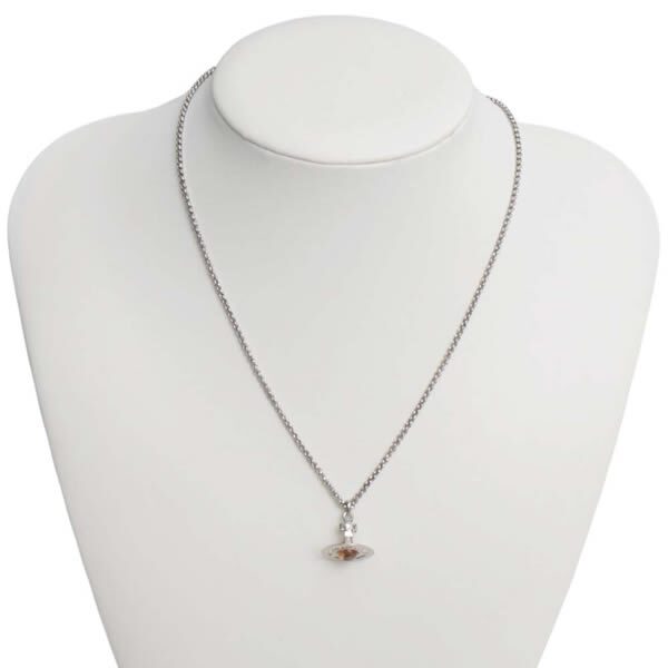 ヴィヴィアンウエストウッド ネックレス Vivienne Westwood NEW PETITE ORB 63020098-02p762 シルバー ライトピーチ