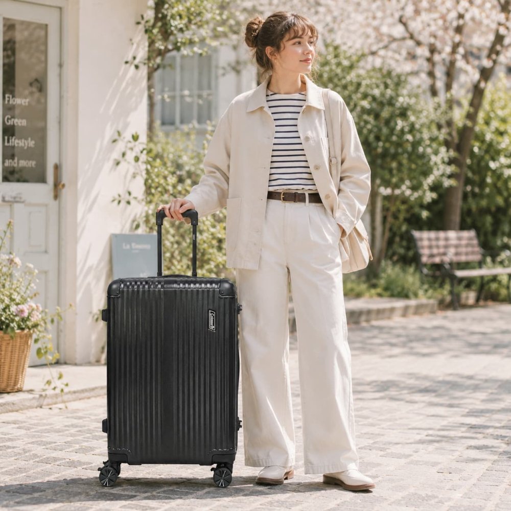 Coleman ストッパー付拡張ZIPキャリーM 60-69L キャリーケース スーツケース 大容量 出張 旅行 使いやすい レディース メンズ ギフト プレゼント ブラック 60015