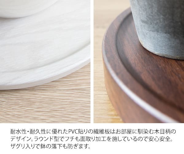 フラワースタンド プランタースタンド キャスター付き 幅30cm 円形 丸型 回転 プランター台 フラワー 花台 屋内 木製 ナチュラル ブラウン 北欧 おしゃれ ガーデンラック 園芸ラック 観葉植物台 キャスター台 完成品 平台 植木鉢台 鉢皿 屋外