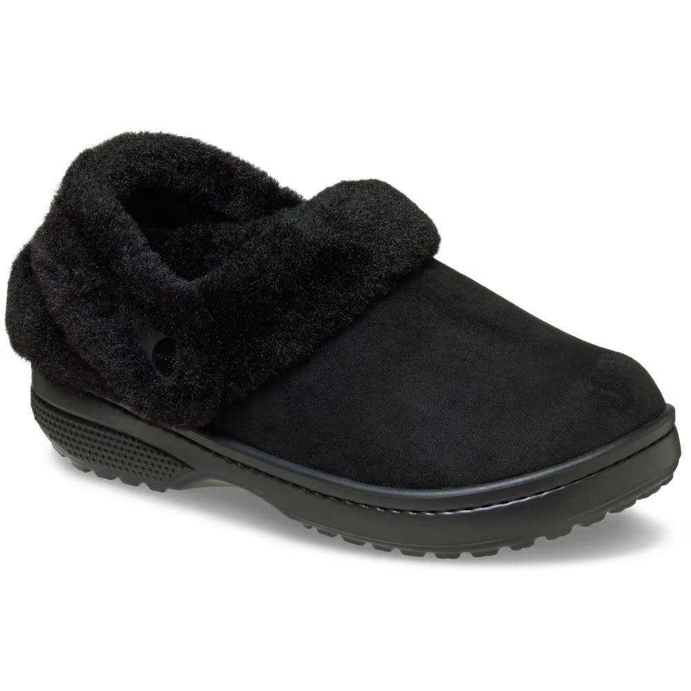 クロックス サンダル レディース アンファーゲッタブル ヴィーガン スエード クロッグ ボア ファー モコモコ 冬用 crocs 212106