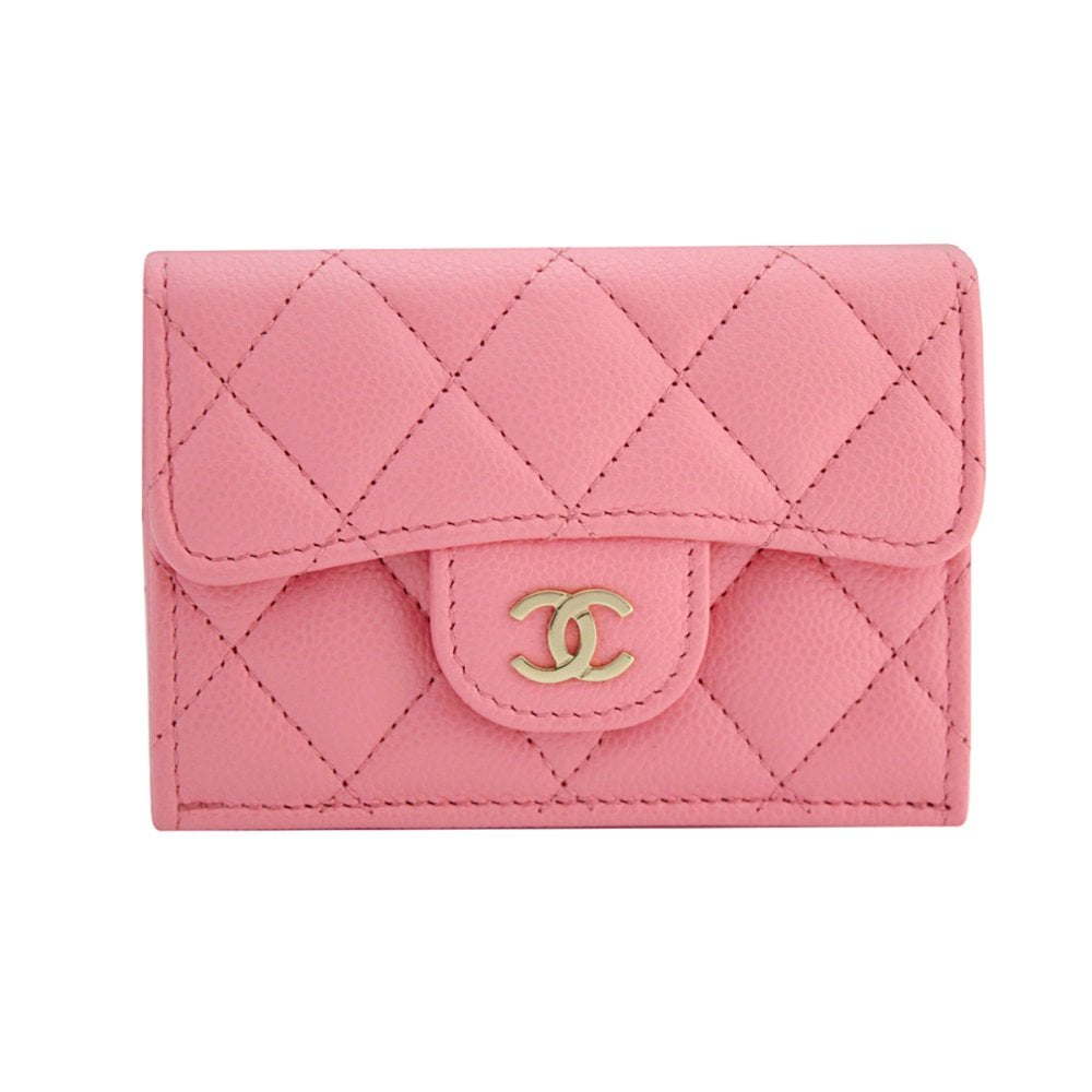 【超レア・入手困難】CHANEL シャネル 財布 三つ折り財布 キャビアスキン ブラック×ピンク ココマーク レディース メンズ スモール ナノウォレット コンパクト ミニ財布 AP3182 ギフト プレゼント【送料無料】