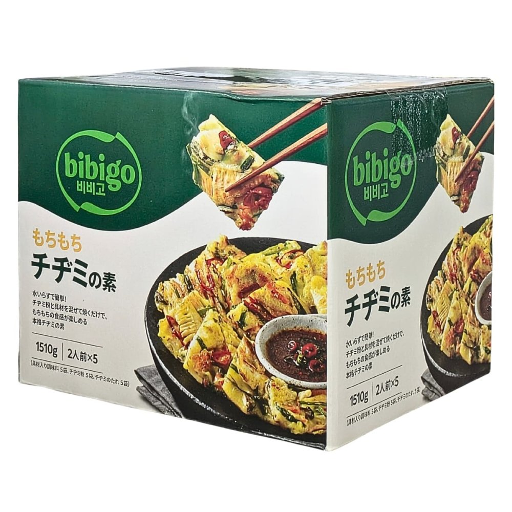 bibigo   ( ビビゴ )   チヂミの素   簡単   具材を混ぜて焼くだけ　もちもち食感　1510g（2人前×5）CJ FOODS　#69006　韓国グルメ　おウチ屋台　おつまみ　まとめ買い　ストック　[賞味期限26.11.24]