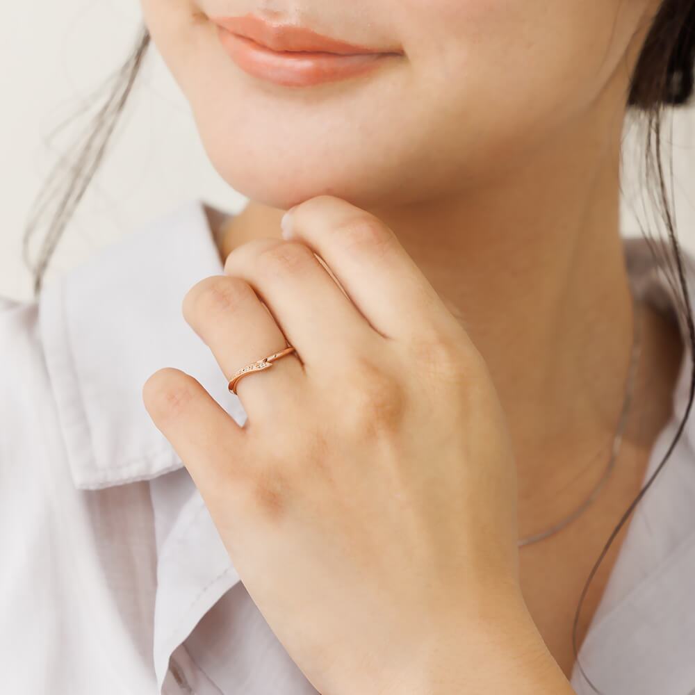 セミオーダー Lovers&Ring ペアリング 刻印無料 10金 18金 プラチナ ダイヤモンド 付き K10 K18 指輪 ペア リング お揃い レディース メンズ LSR0653DPK-WG ギフト 誕生日プレゼント カップル 2個セット 彼女 女性 彼氏 男性 妻 夫 プレゼント 記念日  結婚指輪 マリッジリング 人気  バースデー 秋アクセ　秋ジュエリー ご褒美ジュエリー 彼女 ギフト