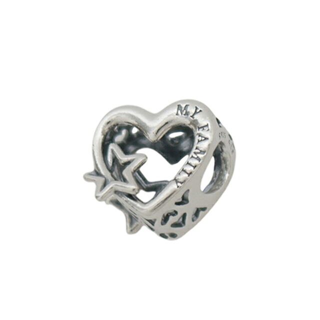 パンドラ PANDORA Openwork Family Heart & Star Charm ブレスレットチャームレディース 792829c00 シルバー