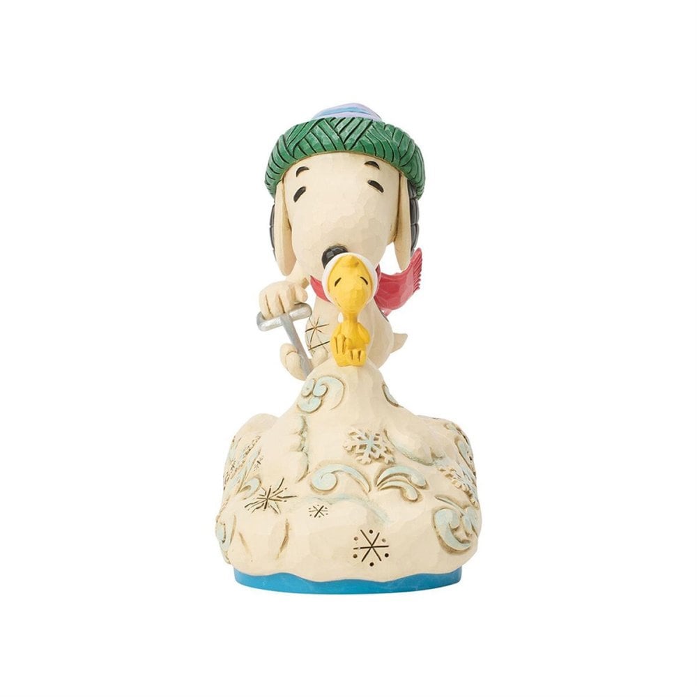 スヌーピー&ウッドストック 雪かき 12cm クリスマス | ジムショア ピーナッツ グッズ フィギュア 人形 置物 彫刻 Jim Shore 正規輸入品