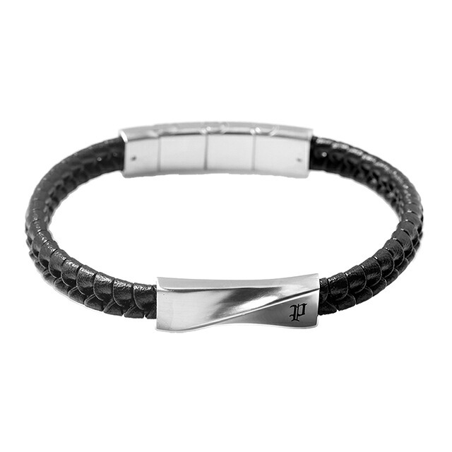 ポリス ブレスレット メンズ ブランド POLICE CONTORTO GB0081704 ブラック シルバー アクセサリー