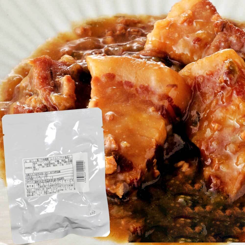 敬老の日 豚バラ味噌煮 100g×4袋 レトルト 惣菜 豚肉 味噌煮 おかず 常温保存 お惣菜 保存食 備蓄 ローリングストック レトルト食品 レトルト おかず 非常食