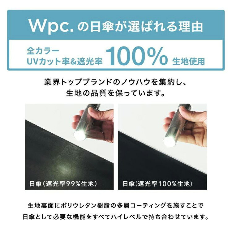 Wpc. 遮光 セーラー ミニ 折りたたみ傘 晴雨兼用 定形外 送料無料 折り畳み傘 801-14905-102 傘 雨傘 日傘 遮熱 UVカット100% 完全遮光 撥水