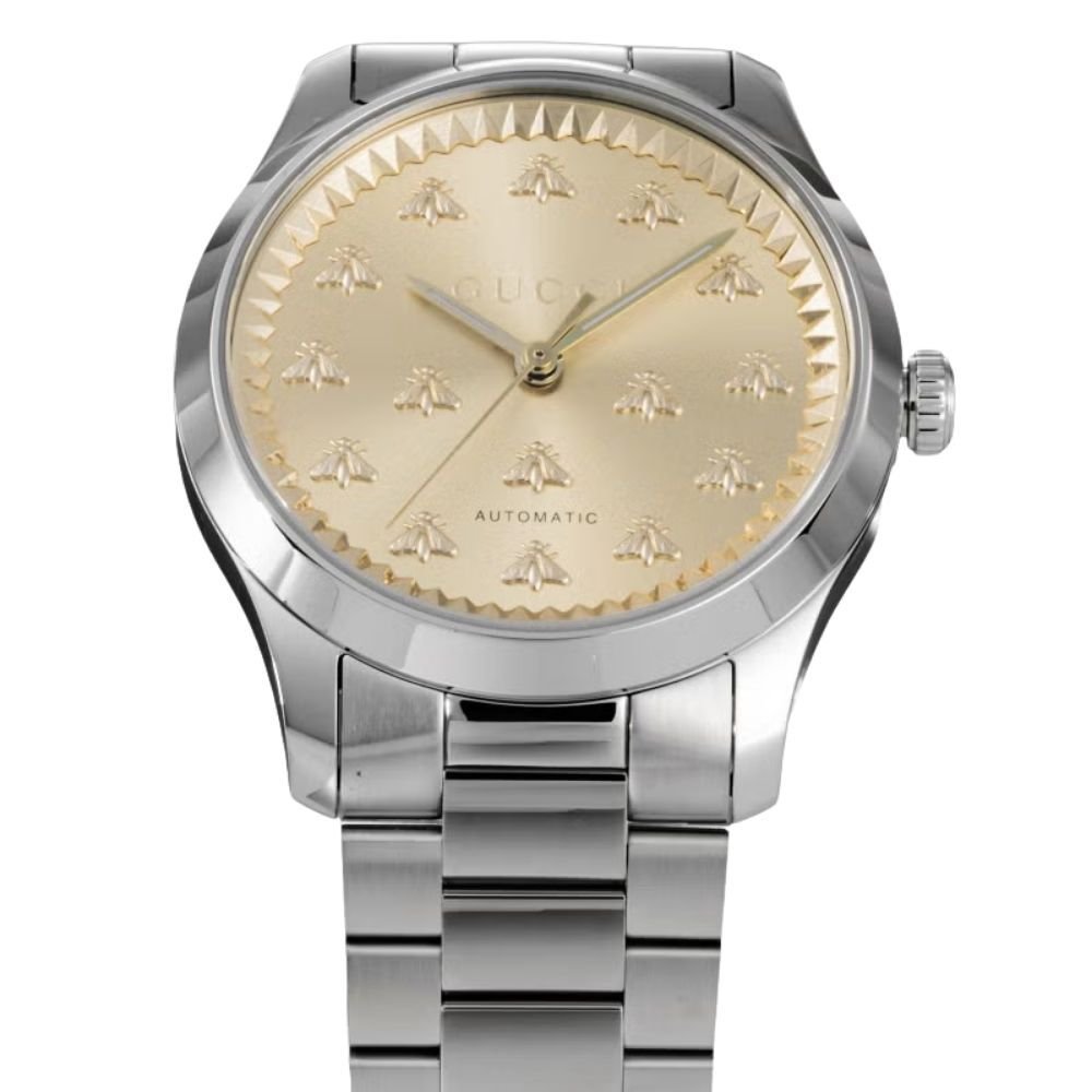 グッチ 腕時計 メンズ レディース Gタイムレス 1本限り 自動巻き 38mm ゴールド シルバー 蜂 ビー GUCCI G-Timeless ユニセックス プレゼント ギフト 成人 卒業 入学