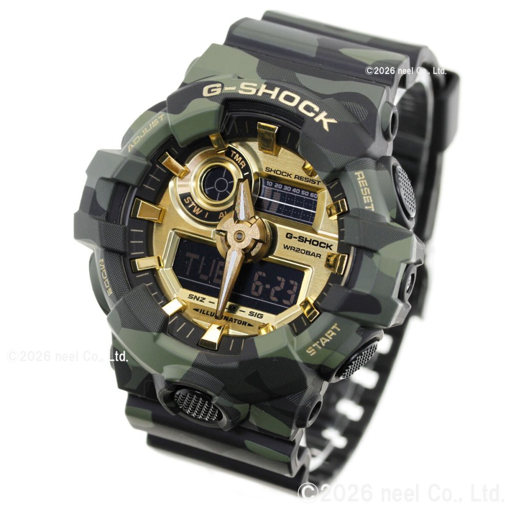 G-SHOCK カシオ Gショック CASIO アナデジ 腕時計 メンズ GA-700CMG-3AJF BOLD CAMO Series CAMO AND GOLD【2026 新作】
