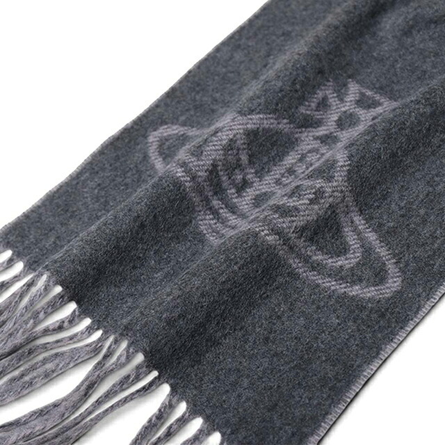 ヴィヴィアン ウエストウッド マフラー メンズ レディース ブランド Vivienne Westwood ロゴ W01MK-P410 ANTHRACITE ビビアン