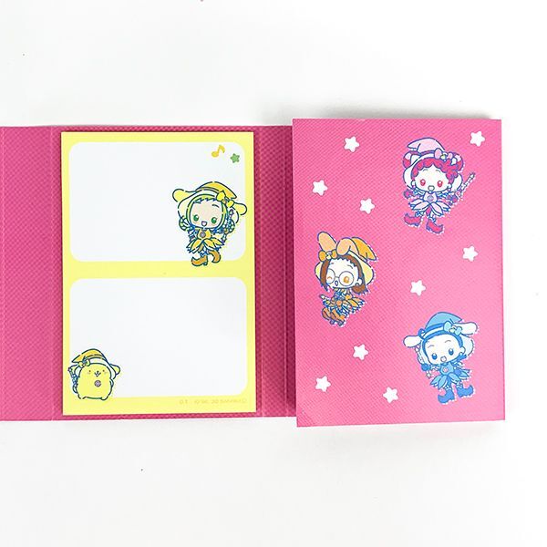 おジャ魔女どれみ パタパタメモ おジャ魔女×サンリオキャラクターズ メモ帳 ピンク グッズ