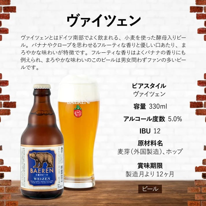ビール ギフト｜クラフトビール 飲み比べセット ベアレン 5種5本【地ビール 岩手 盛岡 冬ギフト 御祝 贈り物 プレゼント お酒 330ml 瓶ビール ギフトbox入り お歳暮  お年賀】送料無料 (一部地域を除く）