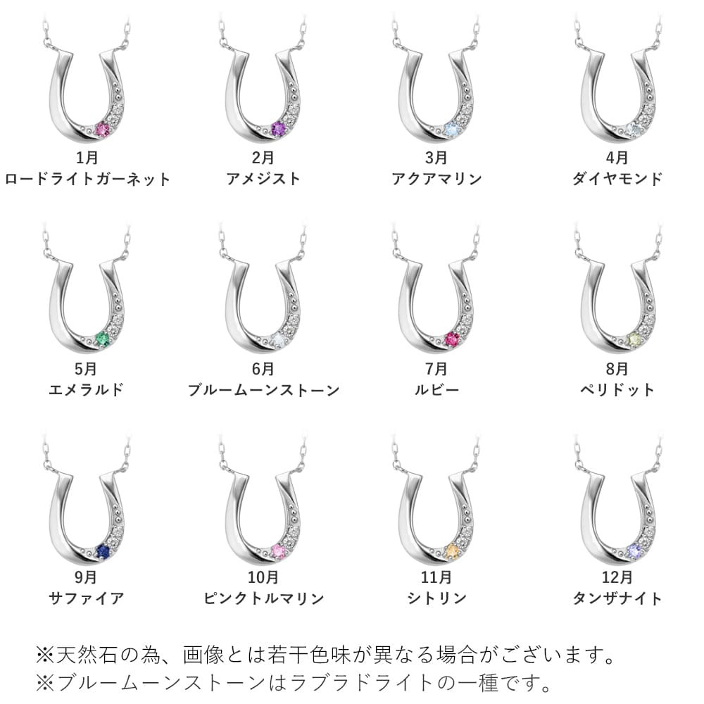 【Mirai-Tenshi】 最高級 ジルコニア 10金 イエローゴールド 馬蹄 レディース ペンダント ネックレス 選べる 誕生石 【MIP11017】シンプル 普段使い 人気 ジュエリー アクセサリー K10 10金イエローゴールド 女性 彼女 妻 誕生日 プレゼント 結婚記念日 人気 ブランド 秋アクセ　秋ジュエリー ご褒美ジュエリー 彼女 ネックレス ギフト