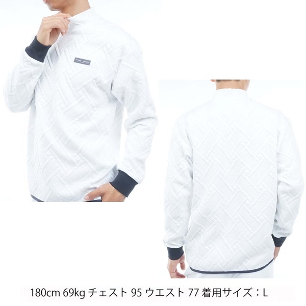 トミーヒルフィガー ゴルフ メンズ キルトジャガード モックスウェット TOMMY HILFIGER THMA667 2026年秋冬モデル お誕生日祝い お祝い 記念品 お父さん 父の日 彼氏 男性 30代 40代 50代 60代  還暦祝い 敬老の日 人気プレゼント プレゼント
