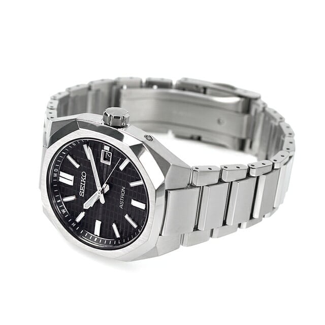 セイコー アストロン ネクスターソーラー電波 ソーラー電波 腕時計 ブランド メンズ チタン SEIKO SBXY063 ブラック 黒 日本製
