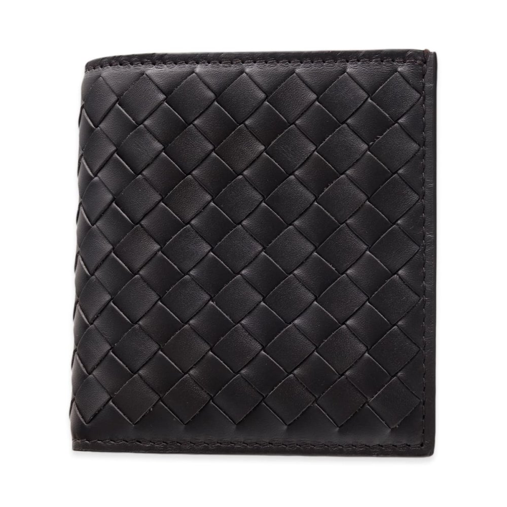 選べる2色 ボッテガヴェネタ 二つ折り財布 メンズ イントレチャート BOTTEGA VENETA 小銭入れなし 札入れ カード入れ6枚 本革 レザー ダークブラウン ダークグレー コンパクト 222338 V47W1 2006 2015