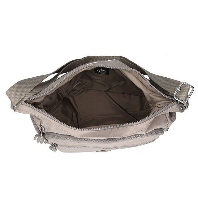 キプリング ショルダーバッグ レディース ブランド Kipling ギャビー ロゴ ワンポイント 無地 K15255-89L Grey Gris グレー