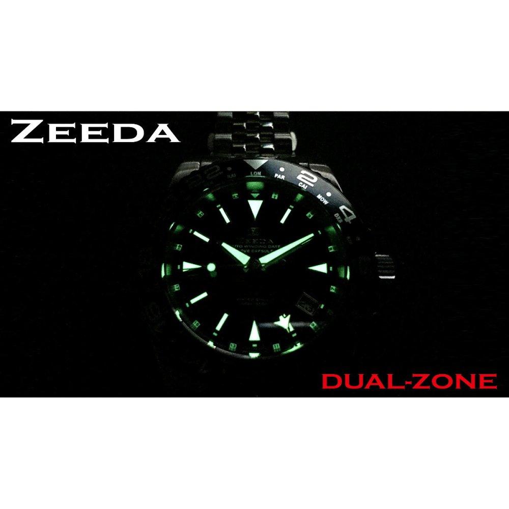 ジーダ ZEEDA デュアルゾーン DUAL-ZONE FLD 腕時計 メンズ 自動巻き GMT DU-KH