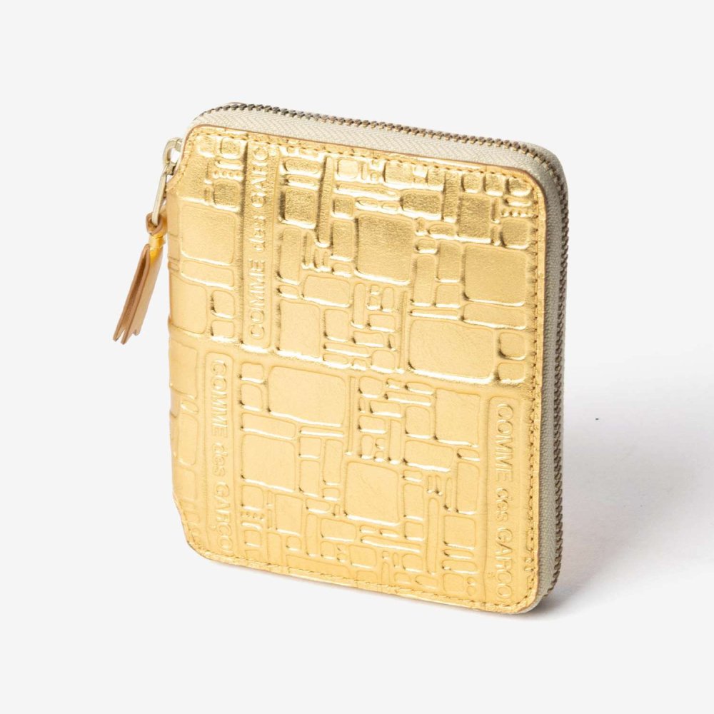コムデギャルソン COMME DES GARCONS EMBOSSED LOGOTYPE エンボス ロゴタイプ Bifold Wallet 二つ折り財布 SA2100EG ユニセックス 財布