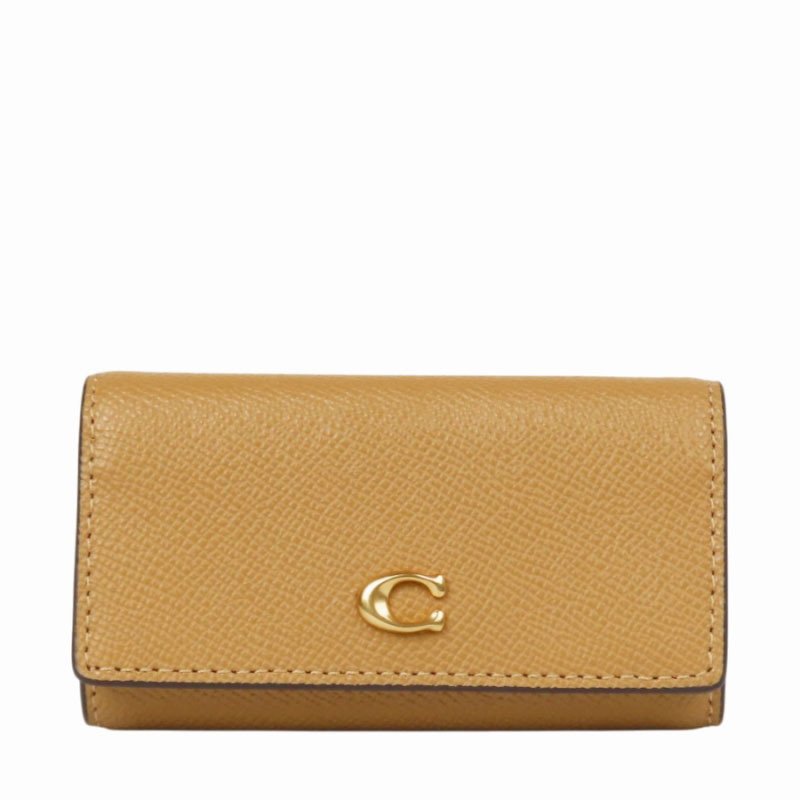 送料無料 コーチ COACH アウトレット レディース 敬老の日 小物 キーケース CH799 B4/TF(ブラス×トフィー) ライト ブラウン (女性 プレゼント コンパクト 本革 スマートキー 大人可愛い)