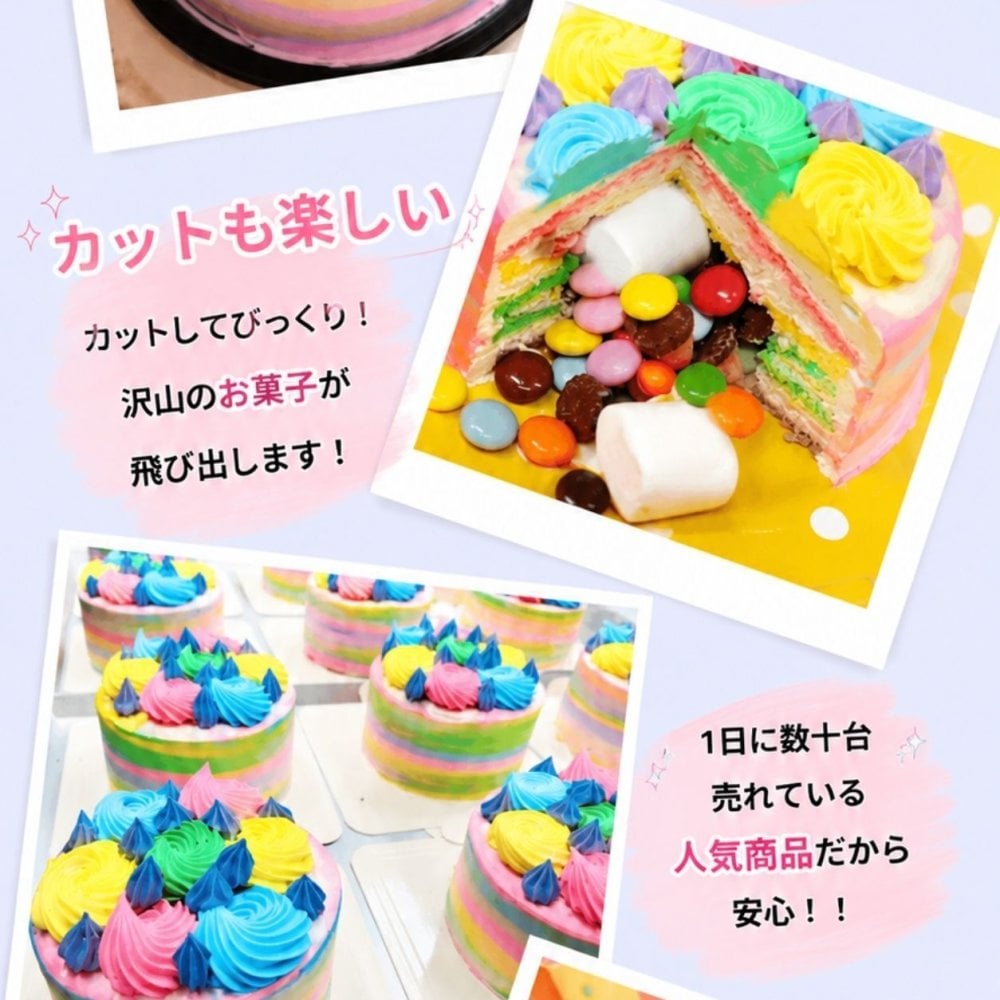 【マシュマロ ギミックケーキ 】 予約  ケーキ スイーツ プレゼント ギフト サプライズ 可愛い 子供 おすすめ お取り寄せ クリスマスプレゼント お菓子 手作り カラフル かわいい バースデーケーキ 誕生日 大人気 冬 面白い ケーキ缶