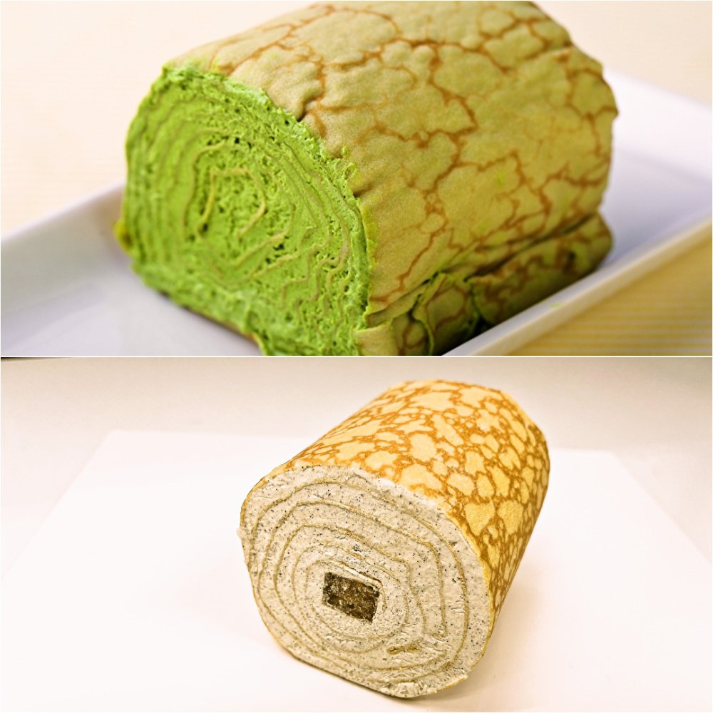 ミルクレープロール宇治抹茶＆黒蜜わらび餅セット 送料無料 最短翌日お届け　熨斗(のし) メッセージカード無料 配送日指定可 各１個入 目安６人分  誕生日 プレゼント ギフト 贈り物 お祝 お取り寄せ 母の日の贈り物に 