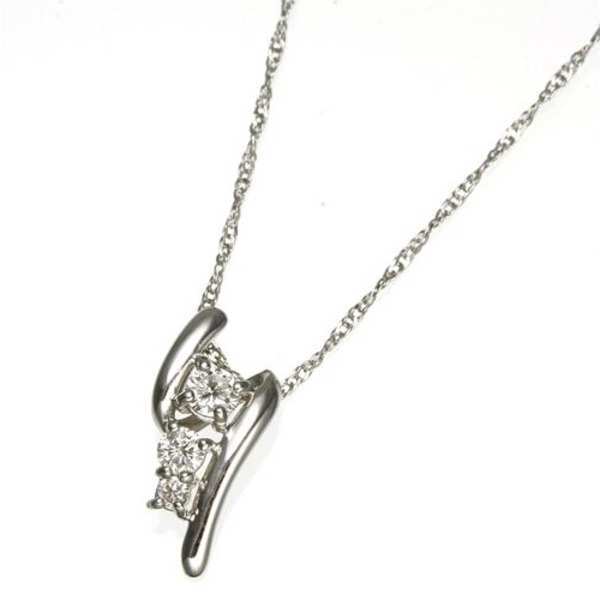 ネックレス レディース K18WG ホワイトゴールド ダイヤモンド ペンダント 4月 誕生石 ジュエリー アクセサリー おしゃれ ギフト プレゼント