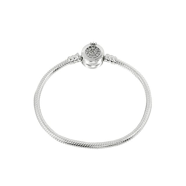 パンドラ PANDORA Moments Sparkling Crown O Snake Chain Braceletアクセサリーブレスレット 599046c01-16 レディースシルバー