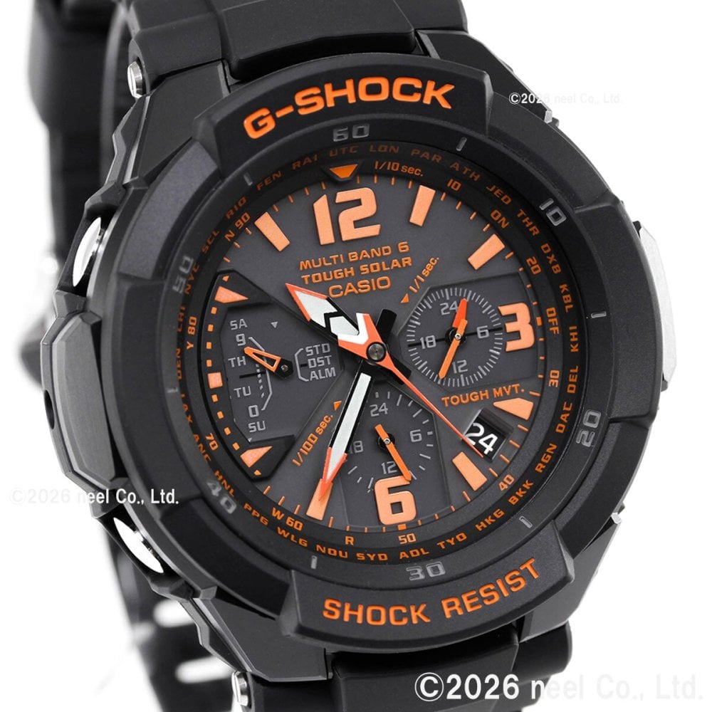 G-SHOCK 電波 ソーラー 電波時計 ブラック 腕時計 カシオ Gショック スカイコックピット GW-3000B-1AJF