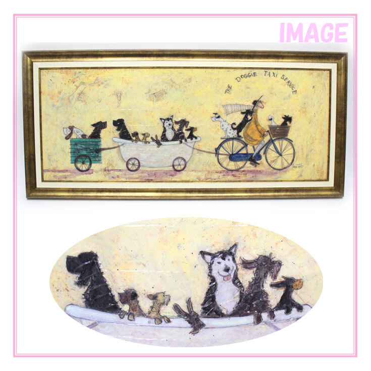 Sam Toft サムトフト アートフレーム いぬタクシー Ｍサイズ ST-10025 絵画 ギフト アート