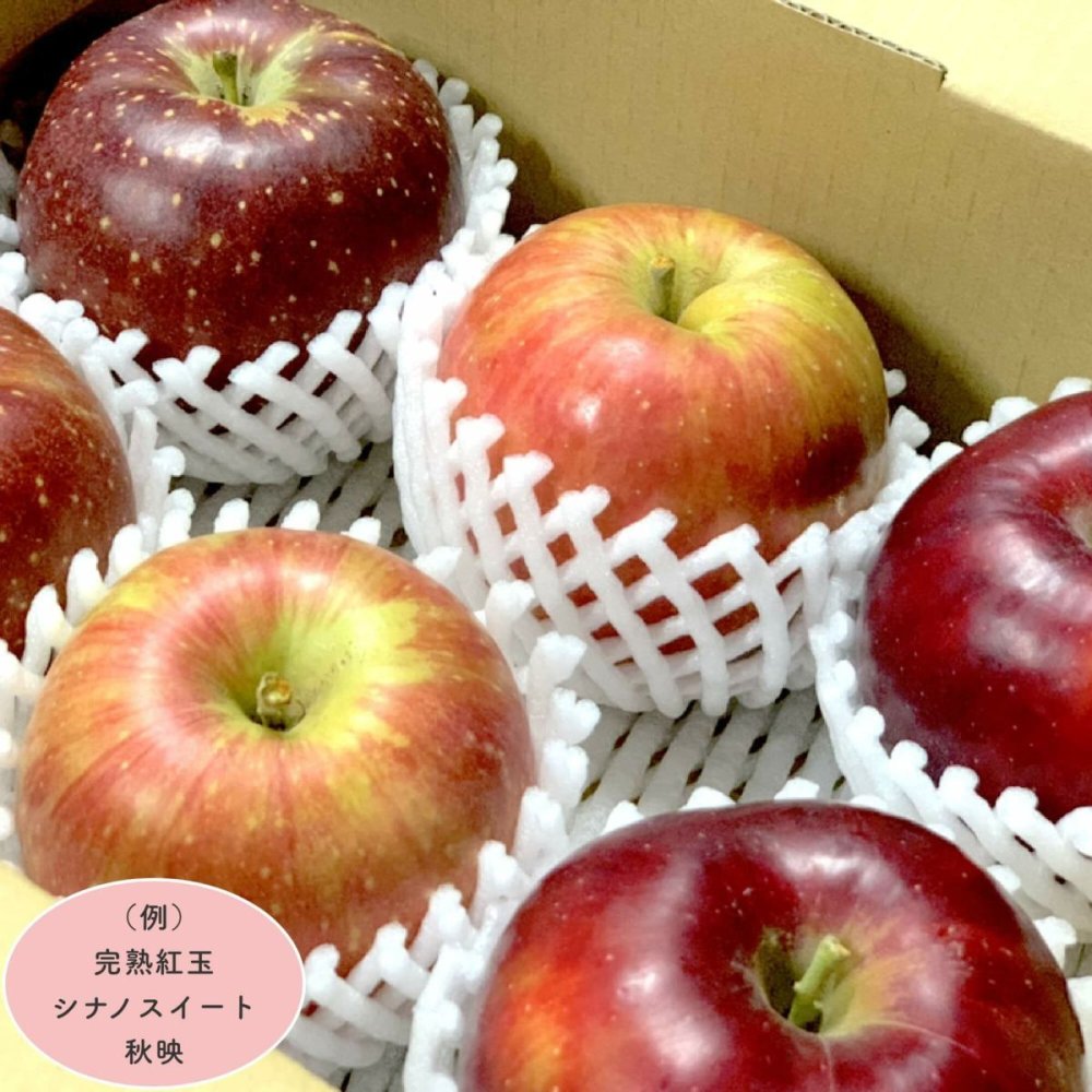 旬の信州りんご3種セット 店長おすすめの2kg（3種×2玉）