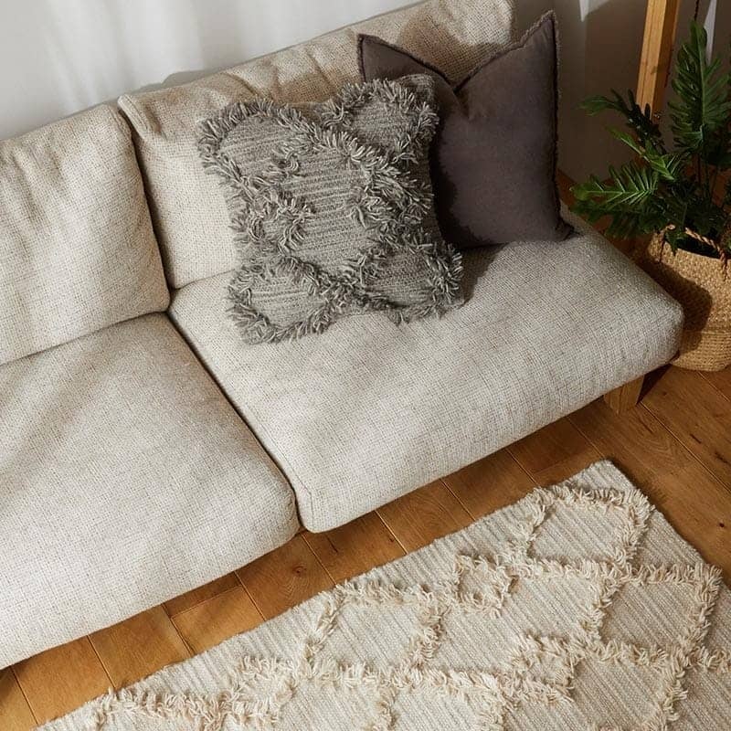 ベッド 寝具 クッションカバー 45×45cm ウール モロッカン かわいい オシャレ 綿 ベニワレン 韓国 北欧 グレー 正方形 カバー 座布団カバー