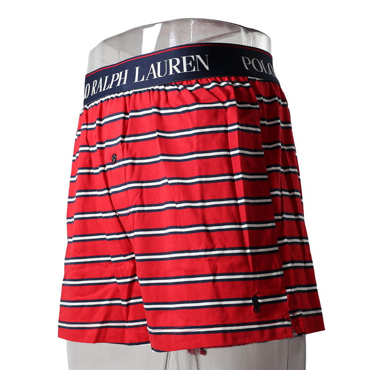 ポロラルフローレン：COTTON MODAL EXPOSED WB ボクサーショーツ（RL2000レッド/マルチストライプ) [ボクサーパンツ/ 男性下着/ メンズインナー/人気ブランド/おすすめギフト/誕生日プレゼント/メンズファッション]