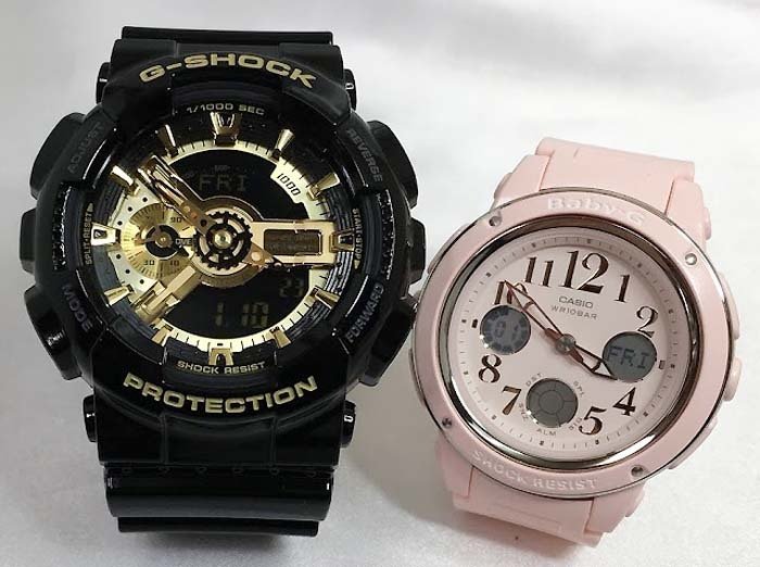 ペアウオッチ gショック G-SHOCK BABY-G ペア腕時計 カシオ 2本セット   アナデジ GA-110GB-1AJF BGA-150EF-4BJF   ブランド 婚約 夫婦 高級 クリスマス プレゼント  記念日　お祝い