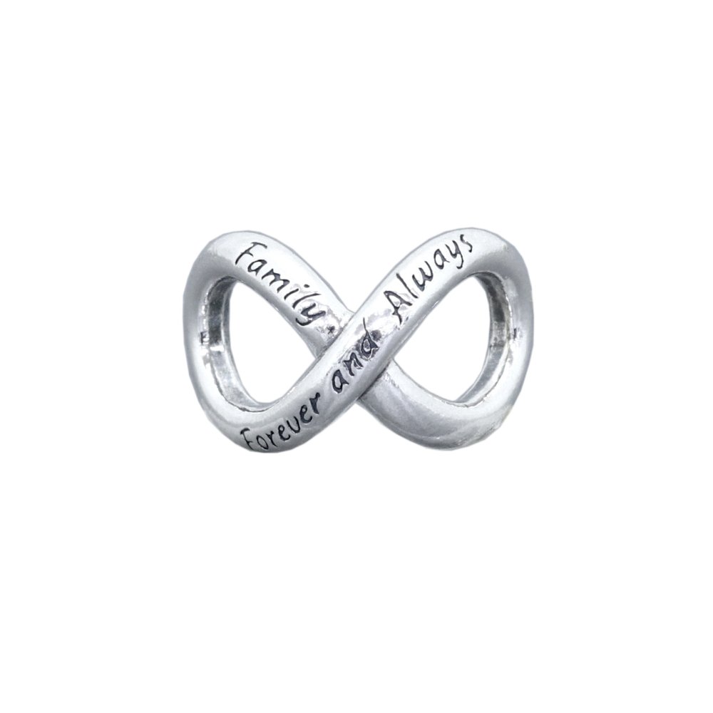 ボックス・ショッパー付 PANDORA(パンドラ) ★ Forever & Always Infinity Charm ★ フォーエバー＆オールウェイズ インフィニティ チャーム ★ ブレスレット カスタマイズ アクセサリー シンプル 日常使い 誕生日 記念日 母の日 プレゼント ギフト｜チャーム 単品