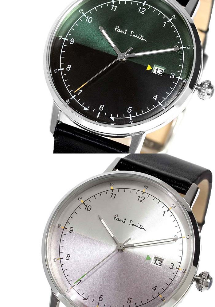 ポールスミス Paul Smith 腕時計 メンズ 革ベルト 41mm レザー クラシック ブランド 人気 ゲージ GAUGE グリーン ブラック シルバー パープル ネイビー ブラウン