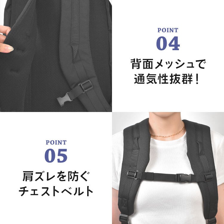 Lee リー オーバーオールバックパック リュック メンズ レディース 撥水 大容量 A4 B4 通勤 通学 おしゃれ 24L カジュアル リュックサック 黒 ブラック デイパック バックパック 旅行 アウトドア PC収納 A4収納 多機能 サイドポケット 背面メッシュ 無地 シンプル 男女兼用