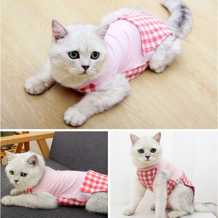 猫 術後服 通販 避妊術後 服 キャットウェア ネコ ねこ つなぎ ロンパース カバーオール パジャマ ルームウェア 部屋着 ペット服 洋服 4本足 着せやすい 散歩 猫用品 ペット用品 ペットグッズ ペット用 かわいい 可愛い おでかけ お出かけ お出掛け