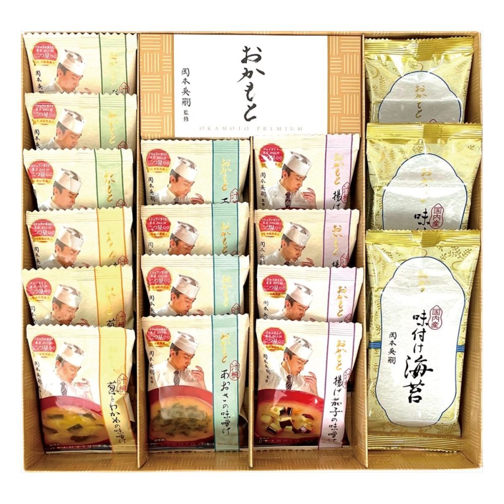東京 おかもと 監修 フリーズドライ食品 ギフトセット 計17点入 フリーズドライ 即席スープ 味付け海苔【北海道・沖縄県・離島 配送不可】