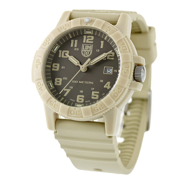 ルミノックス レザーバック・シー・タートル クォーツ 電池式 腕時計 ブランド メンズ LUMINOX 0326 アナログ ブラウン ベージュ スイス製