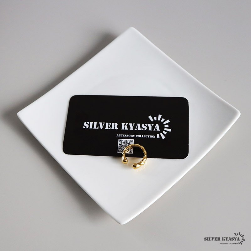 ステンレス ツイストイヤーカフ ロープ シンプルイヤーカフ ぷっくり かわいい 小ぶり ひねり ゴールド 18KGP 片耳1点 プチプラ 耳の穴不要 痛くない レディース 女性 金属アレルギー対応フェイクピアス ノンホール イヤリング
