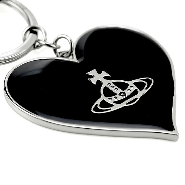 ヴィヴィアン ウエストウッド キーリング レディース ブランド Vivienne Westwood ロゴ ハート 82030008 OM0009 N401 BLACK ビビアン