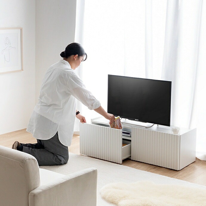 テレビ台 テレビボード ローボード テレビラック TV台 TVボード AVラック AVボード Sheep シープ TV 棚 ディスプレイ 収納 扉 引き出し ルーター収納 コンパクト スリム ロータイプ 新生活