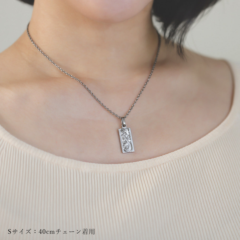 金属アレルギー対応 ネックレス ハワイアンジュエリー 純チタン ネックレス 刻印無料 誕生石 ダブルプレート Sサイズ チェーン長さ選べる ステンレスより軽く肌に優しい メンズ レディース プレゼント 敬老の日 【品番：CG-TIP310】