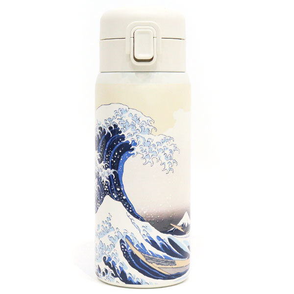 ワンタッチボトル350ml 和柄 841-001 841-002 841-003 841-007 送料無料 水筒 ステンレスボトル ボトル 神奈川沖浪裏 寛政三美人 招き猫 寿司 浮世絵 保冷 保温 日本 日本伝統 ギフト 持ち運び おしゃれ 神奈川沖浪裏